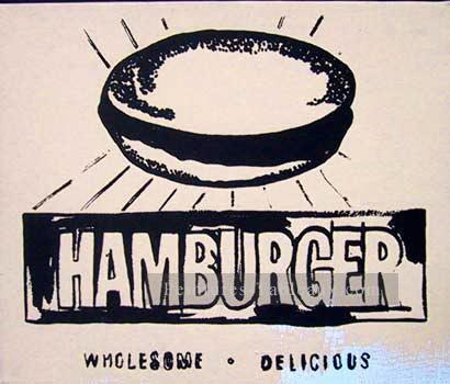 Beige hamburger Andy Warhol Oil Paintings